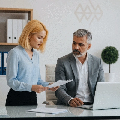 Student consulting with a migration expert